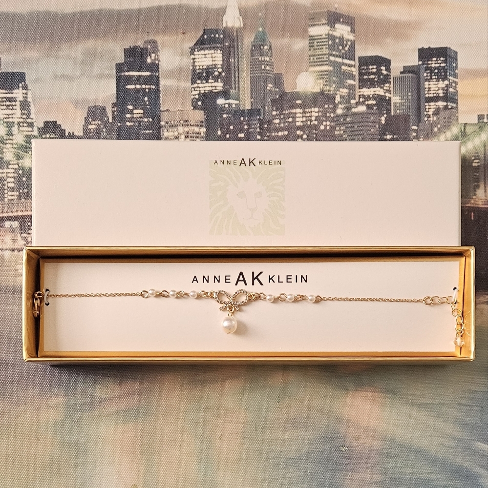 Anne Klein Gold Pearl Bracelet NIB